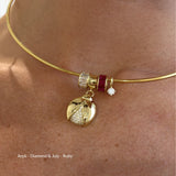 Cz Baguette Cuff Charm