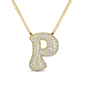 ICED JUMBO LETTER NECKLACE