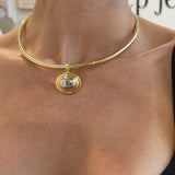 Oval Eclipse Cuff Pendant