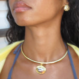 Oval Eclipse Cuff Pendant