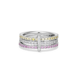 Trio Pave Lock Ring