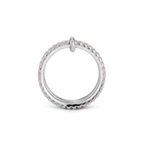 Trio Pave Lock Ring