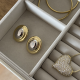 Oval Eclipse Two-tone Earring