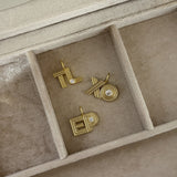 Ribbed Initial Cuff Nameplate Pendant