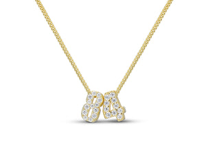 BABY CZ DOUBLE DIGIT NUMBER NECKLACE