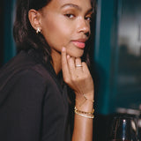 Iced Baby Script Letter Earring - Single