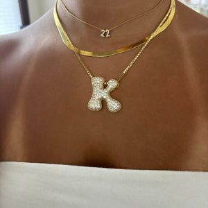 BABY CZ DOUBLE DIGIT NUMBER NECKLACE