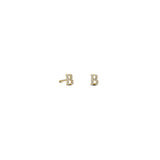 CZ Letter Earring - Single