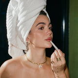 Iced Baby Script Letter Earring - Single