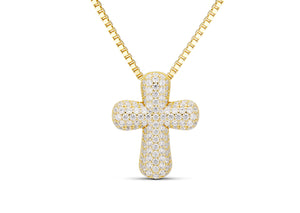 ICED JUMBO CROSS NECKLACE