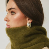 Oval Eclipse Two-tone Earring