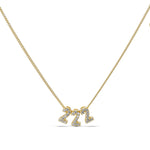 Baby Angel Number Necklace with a CZ-accented 222 pendant