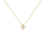 Baby Cross Necklace in 14K gold plating, front view