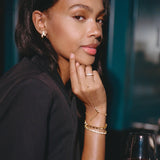 Iced Baby Script Letter Earring - Single