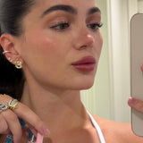 Iced Baby Script Letter Earring - Single