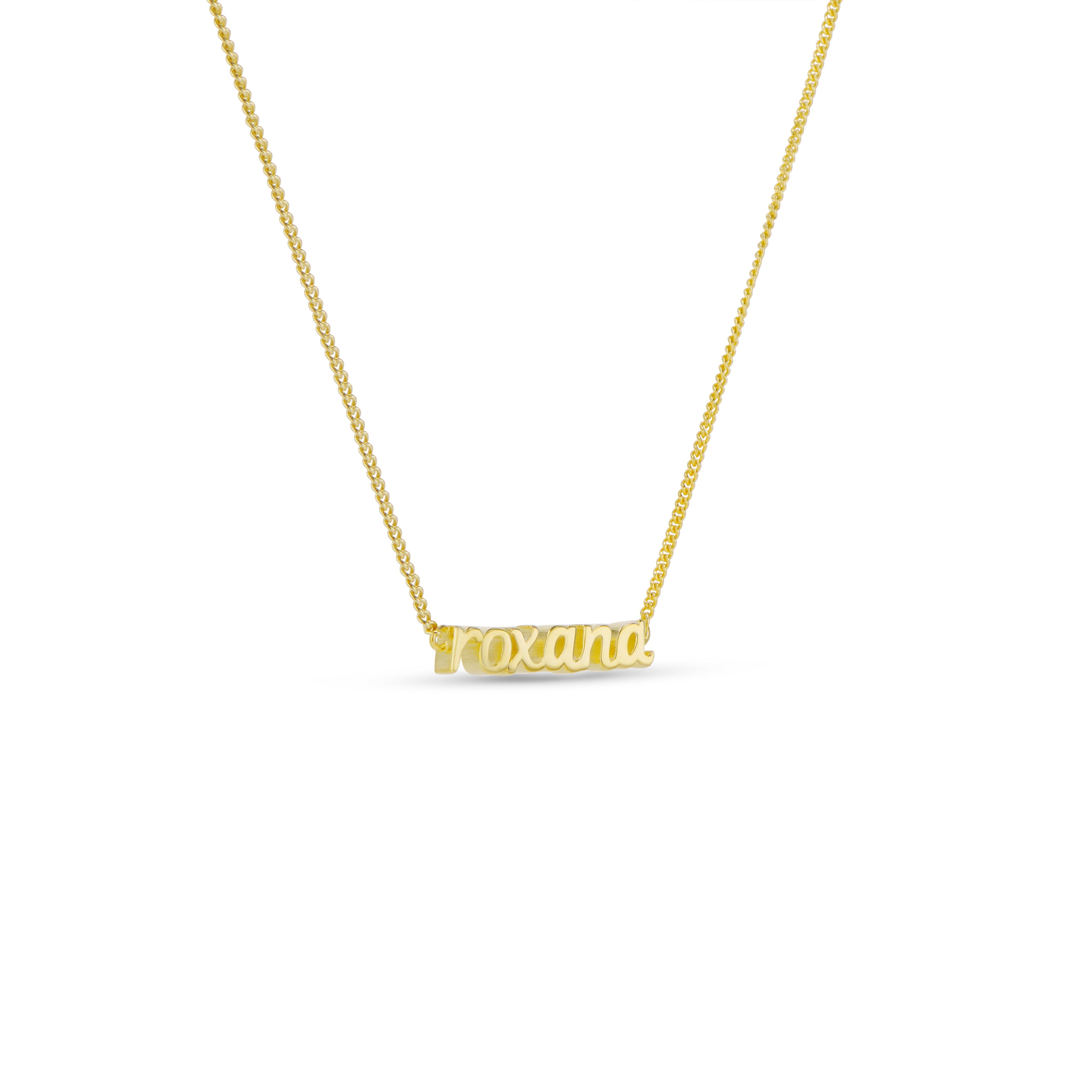 Gold Baby Script Nameplate with lowercase script letters