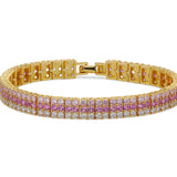 Delaney Pink Tennis Bracelet