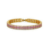 Delaney Pink Tennis Bracelet