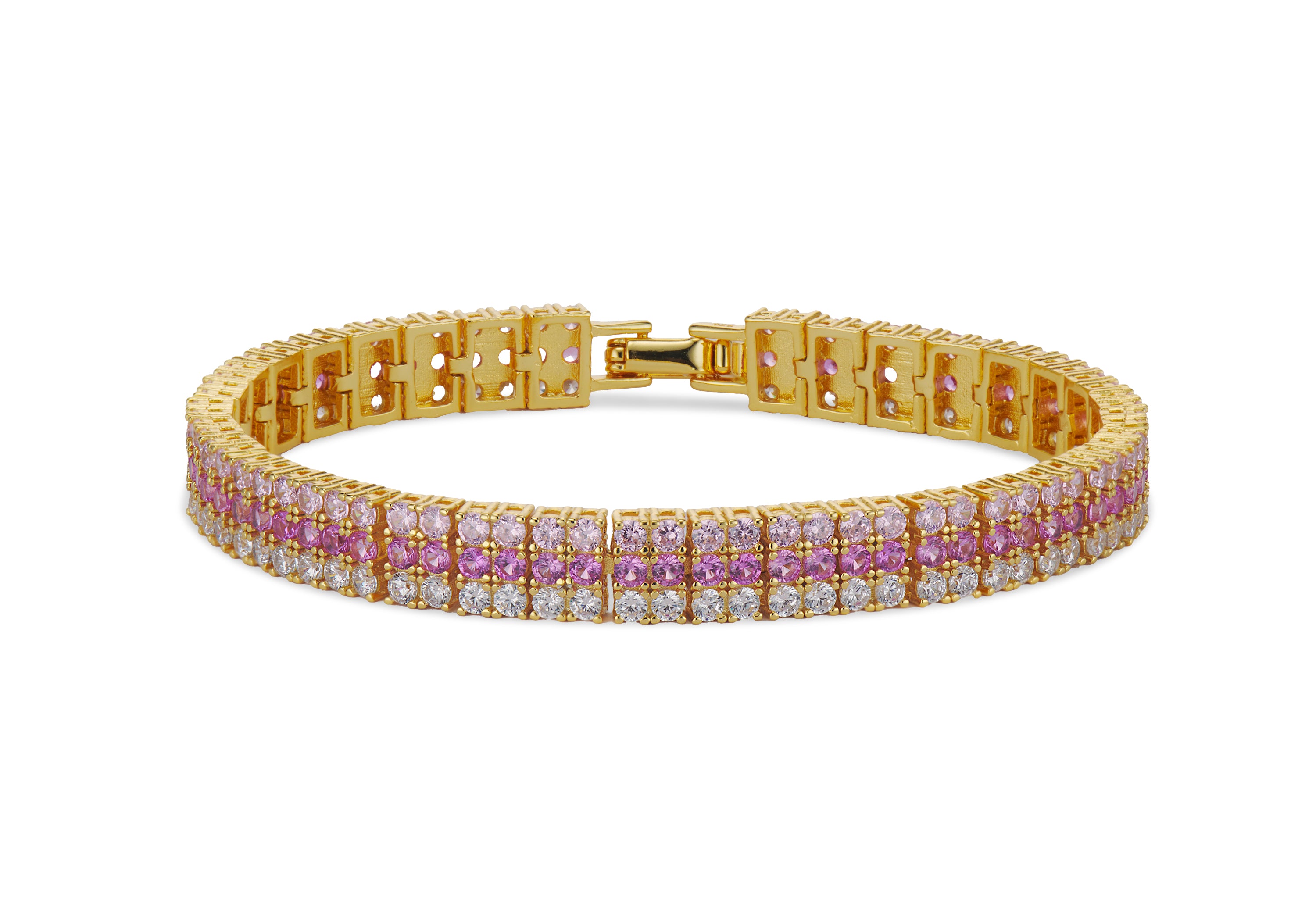 Delaney Pink Tennis Bracelet