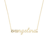 Classic Script Nameplate Necklace