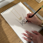 Sketch of a custom initial nameplate design