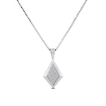 CZ Taylor Necklace in silver on a silver box chain