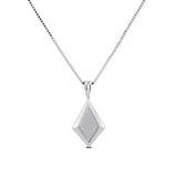 CZ Taylor Necklace in silver on a silver box chain