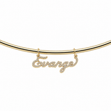 CZ Signature Script Nameplate Charm
