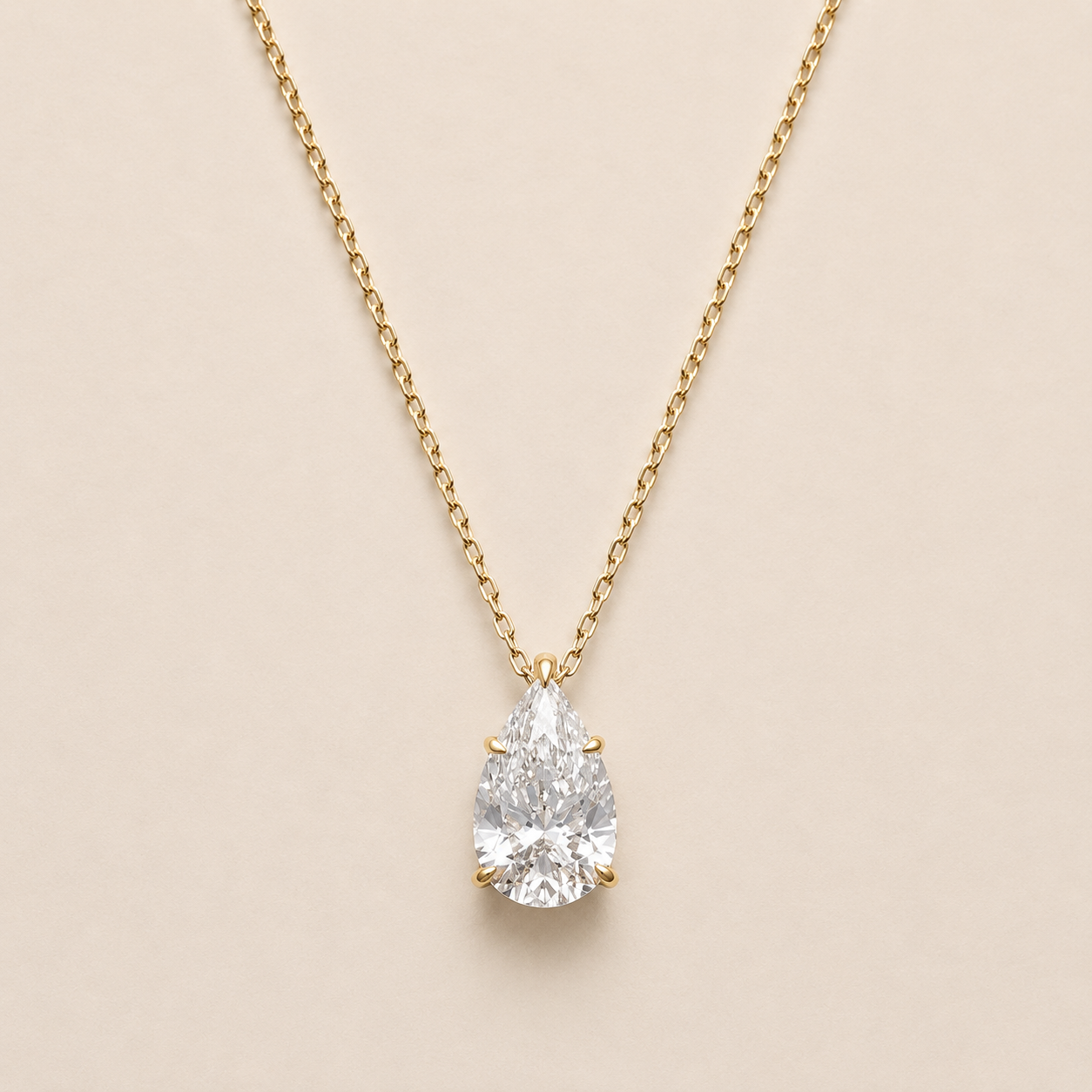 Classic Pear Diamond Necklace