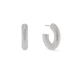 Chunky Pave Hoop Earring|EP Jewels