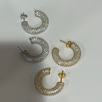 Chunky Pave Hoop Earring|EP Jewels