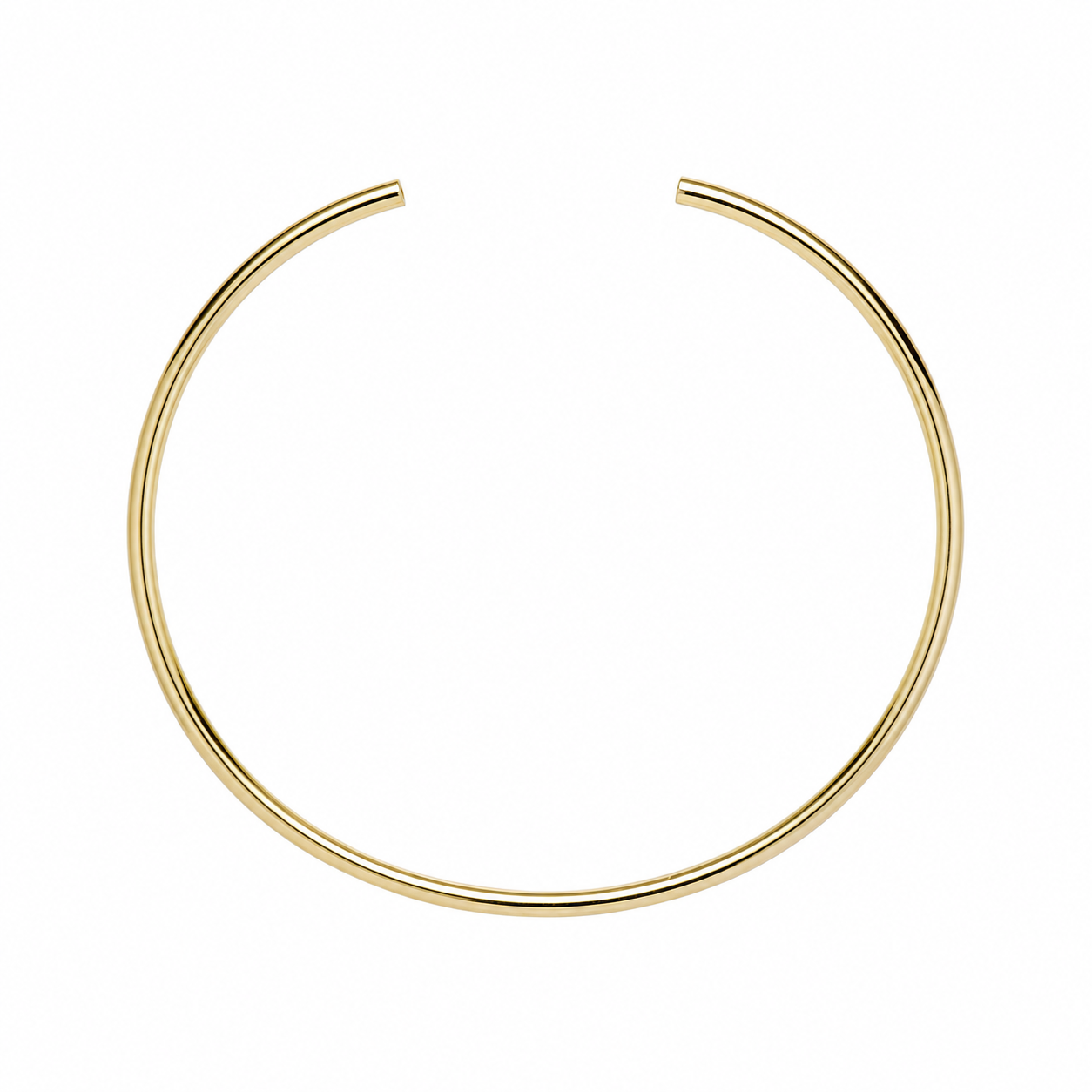 Classic Cuff Necklace, a sculptural oval gold cuff with no clasp