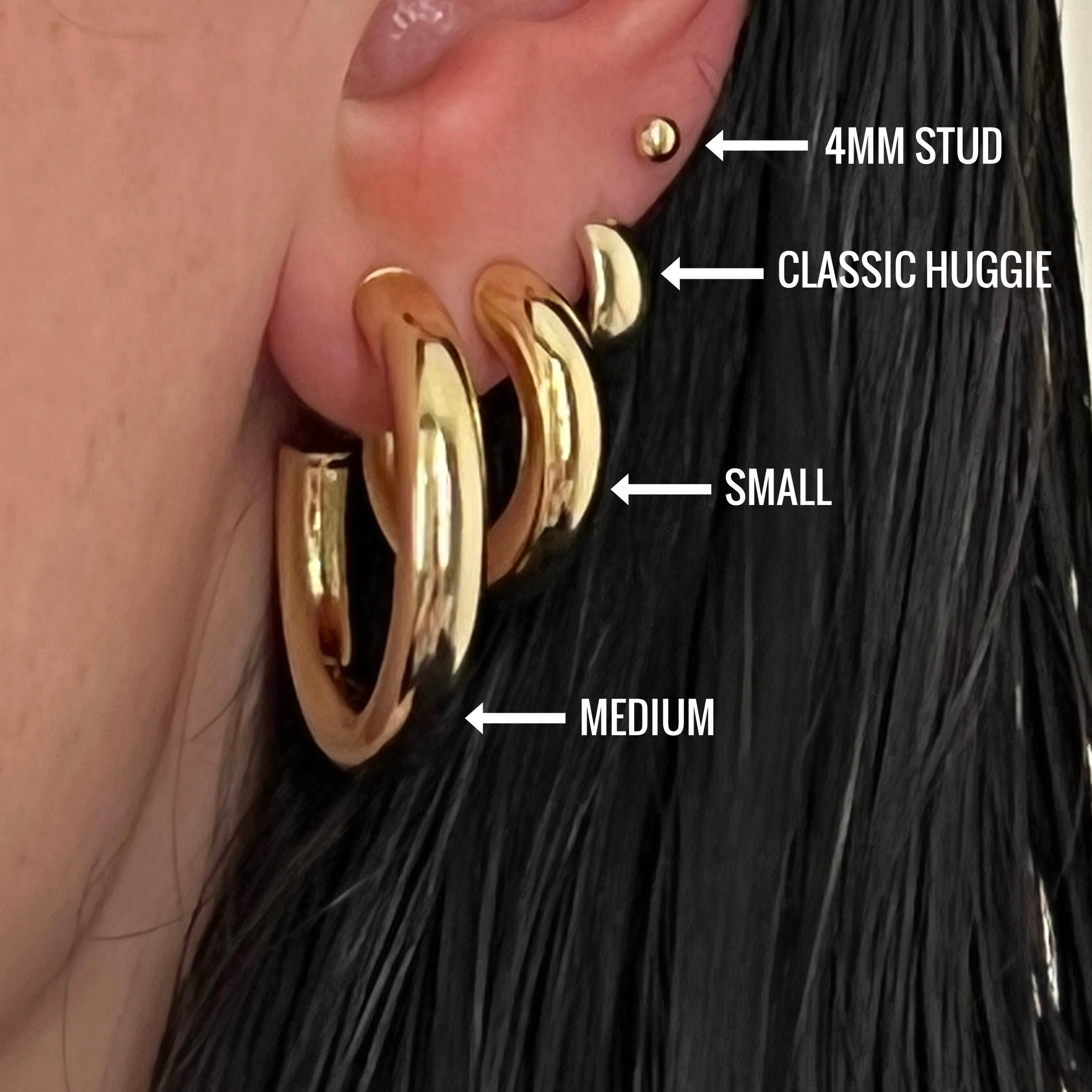 Classic Huggie Hoop Earring|EP Jewels