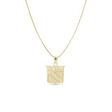 Classic NY Rangers Necklace, a gold New York Rangers shield pendant