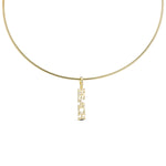 Classic Nameplate Cuff Charm on a round cuff