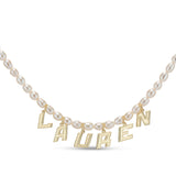 Pearly Nameplate Necklace