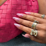 Iced Jumbo Letter Ring 9