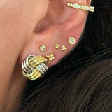 Two Tone Knot Earring