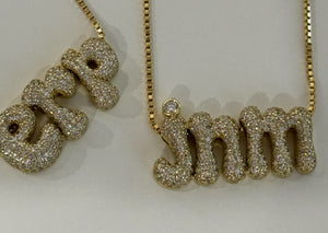 ICED JUMBO INITIALS NECKLACE