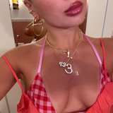 Iced Jumbo Script Letter Necklace