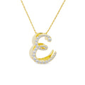 Iced Jumbo Script Letter Necklace