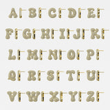 Iced Jumbo Letter Earring - Single