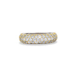 Iced Kaete Pave Pinky Ring, a two-tone domed pinky ring fully set with pave CZ