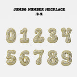 Iced Medium Jumbo Number Necklaces in every number 0 to 9