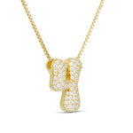 Side view of the Iced Medium Jumbo number 4 pendant