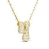 Side view of the Iced Medium Jumbo number 4 pendant