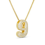 Side view of the Iced Medium Jumbo number 9 pendant