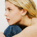 Multi-Drop Dangle Cz Earring