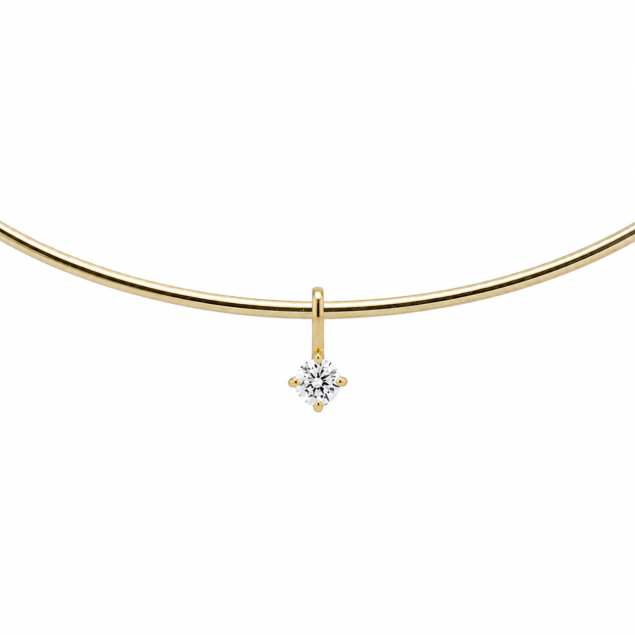 Single Dangle Cuff Charm on a cuff, angled view