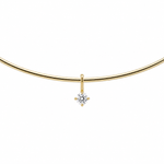 Single Dangle Cuff Charm on a cuff, angled view